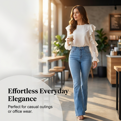 ⏰ Now only 50% Off!🔥Women's High-Waist Stretch Flare Jeans